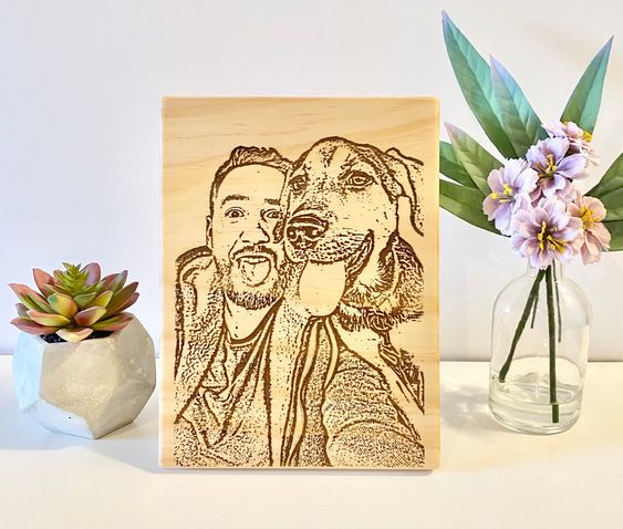 Grabado láser en madera